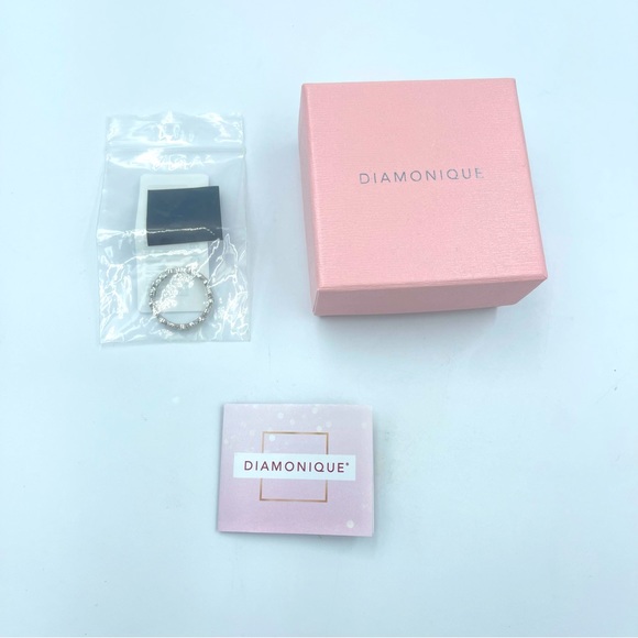 Diamonique High-Polish Seashell Band Ring Sterling Silver Size 8 - Picture 5 of 7